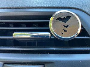 Car Diffuser with 1 tiny bottle of Calm and 1 tiny bottle of Energy and 10 pads